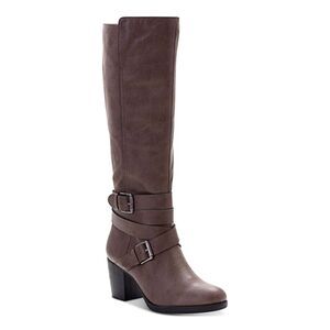 STYLE & COMPANY Womens Beige Jomaris Round Toe Block Heel Riding Boot 11 M